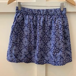 j crew printed cotton skirt